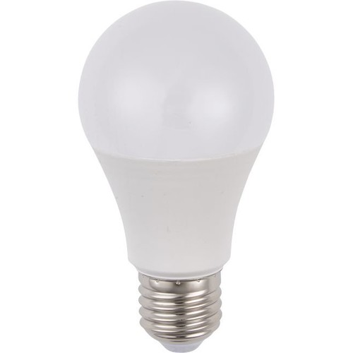 E27 9,5W LED lamp - A60, 900lm, 4000K, opaal glas, 100-240V AC/DC