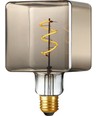 E27 4W LED Ice Cube filamentlamp - C95, dimbaar, 2200K, rookglas
