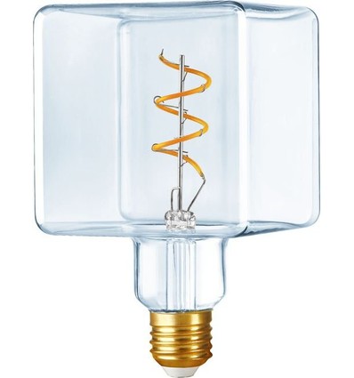 E27 4W dimbare LED Ice Cube lamp - C95, 2500K, Crystal, Filament Flex