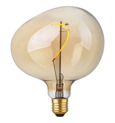E27 4W dimbare LED-lamp - G150, Filament Flex Snoopy, 2200K, goud glas