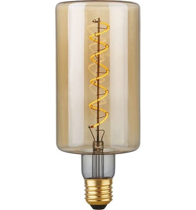 E27 4W dimbare LED-lamp - Filament Flex Bottle, 240lm, 2200K, Goud glas