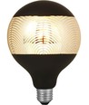 E27 4W dimbare LED lamp - G125, Laser Leaf, zwart/zilver, 120lm, 2500K