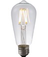 E27 4W dimbare LED Rustika lamp - ST58, filament, 2500K, helder glas