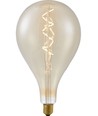 E27 6W dimbare XXL Filament LED-lamp - A165, spiraal, 2200K, goud glas