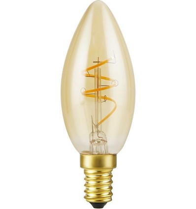 E14 2,9W Slim Flex dimbare LED kogellamp - C35, 250lm, 2200K, goud glas, filament