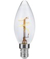 E14 3,2W dimbare Slim Flex LED kogellamp - C35, 2200K, filament, helder glas