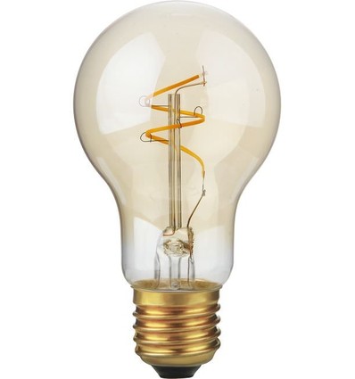 E27 2,9W dimbare LED-lamp - Slim Flex Filament, A60, 2200K, Goud, 250lm