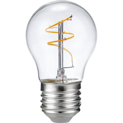 E27 3,2W dimbare LED kogellamp - G45, Slim Flex Filament, 2200K, helder glas