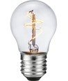 E27 3,2W dimbare LED kogellamp - G45, Slim Flex Filament, 2200K, helder glas