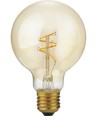 E27 4,2W dimbare LED Slim Flex filamentlamp - G80, 470lm, 2200K, goud glas