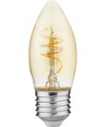 E27 4,2W dimbare Slim Flex LED kogellamp - C35, 470lm, goud glas, 2200K