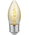 E27 4,2W dimbare Slim Flex LED kogellamp - C35, 470lm, goud glas, 2200K