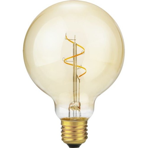 E27 2,9W dimbare LED lamp - G95 Globe, Slim Flex Filament, 2200K, Goud, 250lm