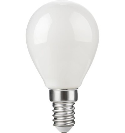 E14 2,5W dimbare LED kogellamp - G45, opaal glas, 2500K, filament