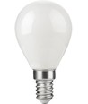 E14 2,5W dimbare LED kogellamp - G45, opaal glas, 2500K, filament