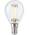 E14 4,7W dimbare LED kogellamp - G45, filament, helder glas, 2700K