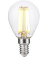 E14 7W dimbare LED kogellamp - G45, filament, 806lm, helder glas