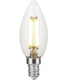 E14 7W dimbare LED kaarslamp - Filament, C35, 806lm, 2700K, helder glas