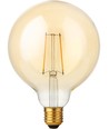 E27 2,9W dimbare LED filament lamp - G125, 250lm, 2200K, Gold finish