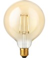 E27 2,9W dimbare LED filament lamp - G125, 250lm, 2200K, Gold finish