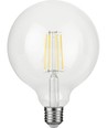 E27 4,7W dimbare LED filament lamp - G125, 470lm, 2500K, helder glas