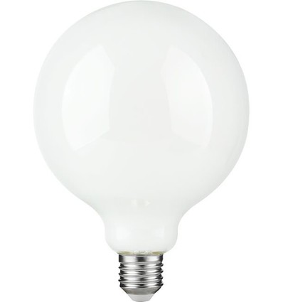 E27 4,7W dimbare LED globe lamp - G125, opaal glas, 2500K, filament