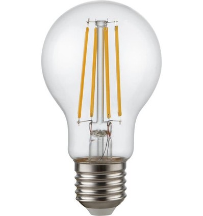 E27 4,7W dimbare LED lamp - A60, filament, 470lm, 2500K, helder glas