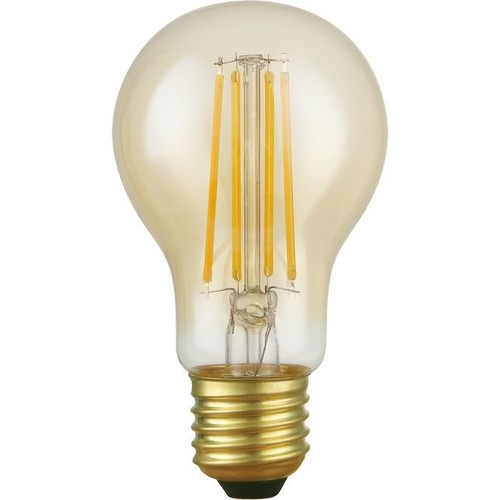 E27 4,7W dimbare LED lamp - Filament, A60, 470lm, 2200K, goud glas