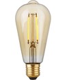 E27 2,9W dimbare LED Rustika lamp - ST64, filament, 2200K, goud glas, 250lm