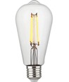 E27 4,7W dimbare LED Rustika lamp - ST64, filament, 2500K, helder glas
