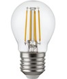 E27 4,7W dimbare LED kogellamp - G45, filament, helder glas, 2500K