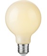 E27 2,5W dimbare LED filament lamp - G80 Globe, opaal glas, 2500K, 250lm