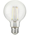 E27 2,5W dimbare LED filament lamp - G80, 250lm, 2500K, helder glas