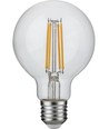 E27 4,7W dimbare LED globe lamp - G80, filament, 2500K, 470lm, helder glas