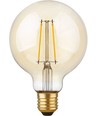 E27 2,9W dimbare LED globe lamp - G95, filament, 2200K, goud glas