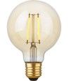 E27 2,9W dimbare LED globe lamp - G95, filament, 2200K, goud glas