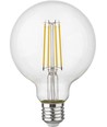 E27 4,7W dimbare LED globe lamp - G95, filament, 2500K, 470lm, helder glas