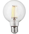 E27 4,7W dimbare LED globe lamp - G95, filament, 2500K, 470lm, helder glas