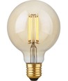 E27 4,7W dimbare LED globe lamp - G95, filament, 2200K, goud glas