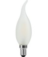 E14 2W dimbare LED kaarslamp met tip - C35, 140lm, mat glas, filament
