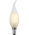 E14 2W dimbare LED kaarslamp met tip - C35, 140lm, mat glas, filament