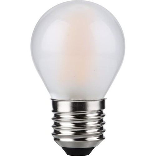 E27 4W dimbare LED kogellamp - G45, filament, mat glas, 2500K