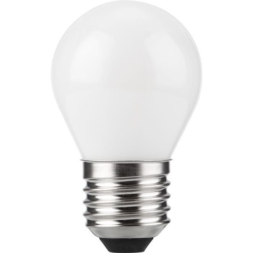 E27 4W dimbare LED kogellamp - G45, filament, opaal glas, 2500K