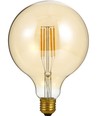E27 7W dimbare LED globe lamp - G125, filament, 2200K, goud glas, 570lm