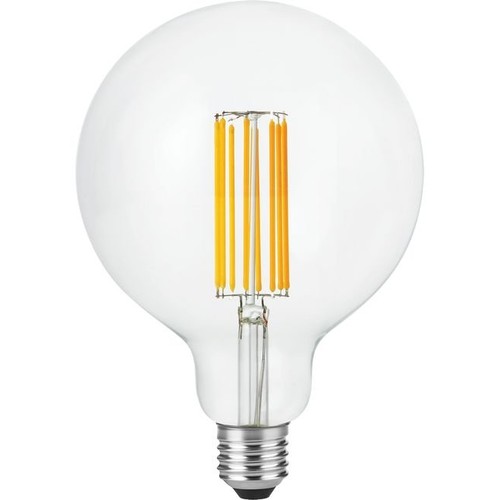 E27 7W dimbare LED globe lamp - G125, filament, 2200K, 600lm, helder glas
