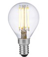 E14 4W dimbare LED kogelamp - G45, filament, 2500K, helder glas