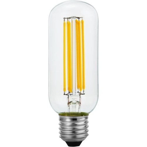E27 6,5W dimbare LED filament buislamp - 13cm, 2500K, helder glas, 600lm