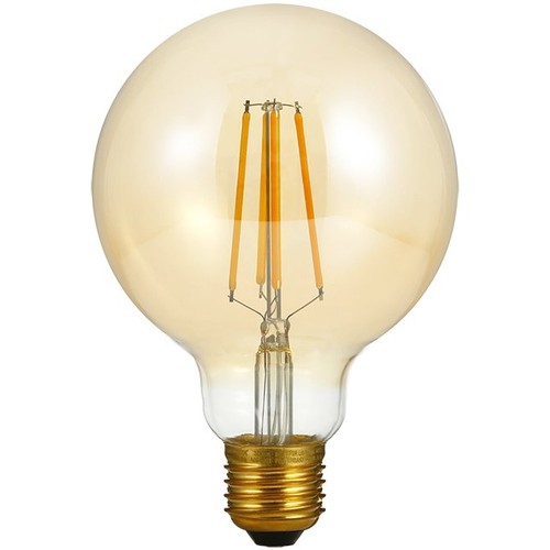 E27 4W dimbare LED globe lamp - G95, filament, 2200K, goud glas, 350lm