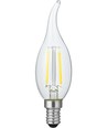E14 1,5W dimbare LED kaarslamp met tip - C35, 140lm, 2200K, helder glas, filament