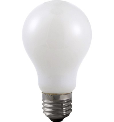 E27 6W dimbare LED-lamp - A60, opaal glas, filament, 2500K, 470lm